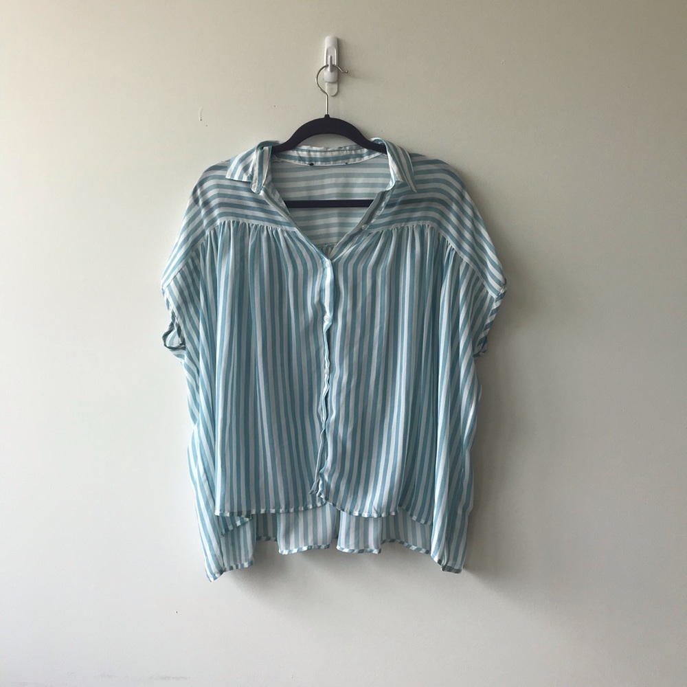 Oversized striped shirt